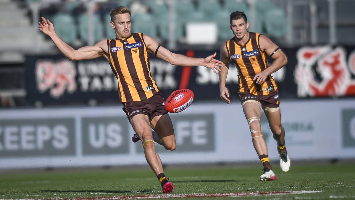 BACK AGAIN: Hawthorn are set to welcome Collingwood to UTAS Stadium for a much anticipated match this weekend which has been a sell out. Picture: Craig George 
