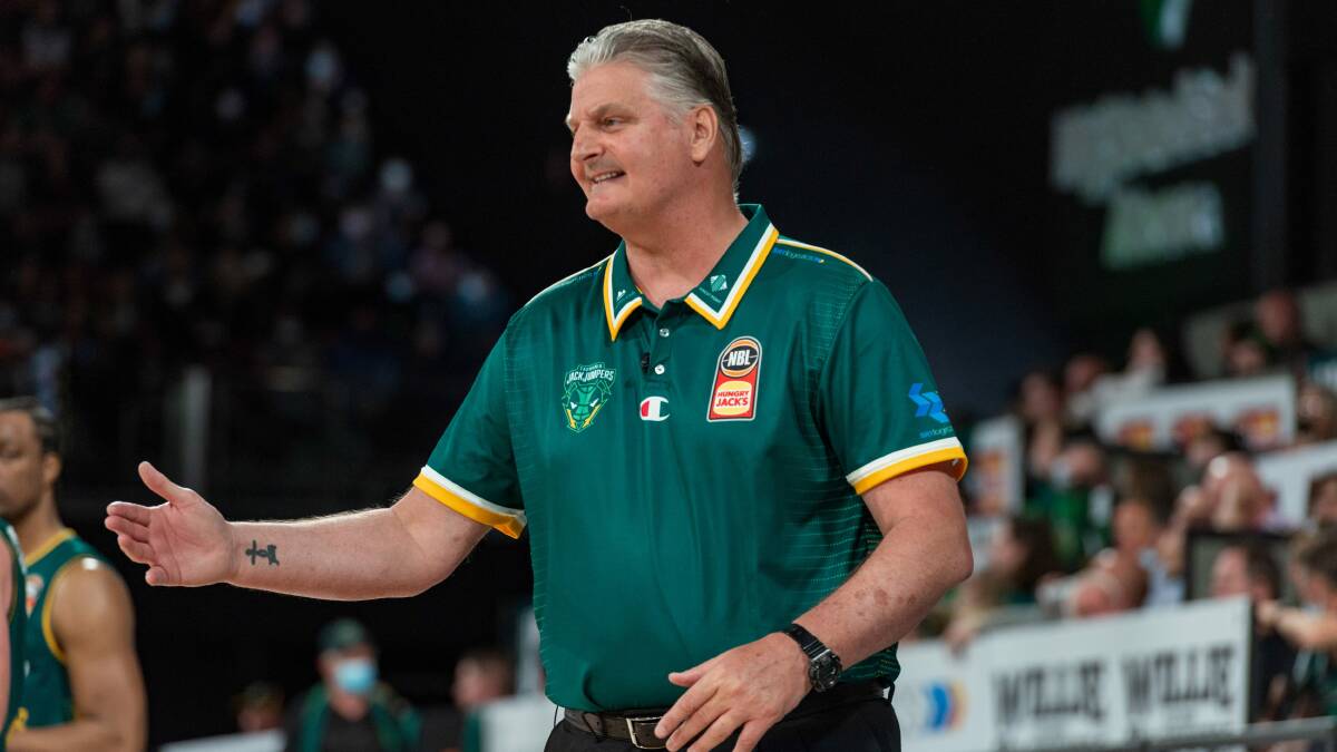 SIGNED ON: Scott Roth has extended his contract with the Tasmania JackJumpers after making the NBL grand final series. Picture: Phillip Biggs 
