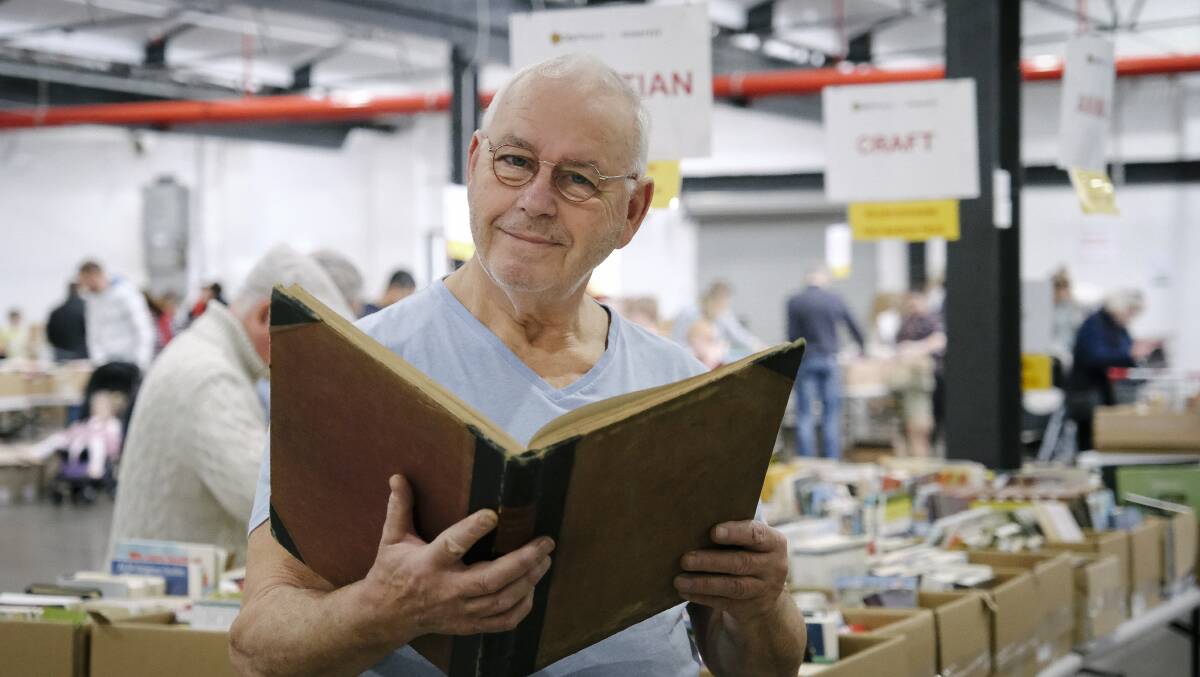 HUGE SUCCESS: Bookfest volunteer David Howick said the event had been a huge success due to its strong crowds on both days as it returned in 2021 after being postponed last year. Picture: Craig George 