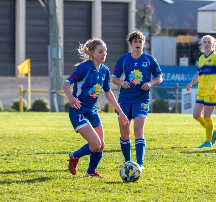 AMERICAN DREAM: Alexis Mitchell scored for Launceston United in their win against Clarence last weekend. Picture:Paul Scambler