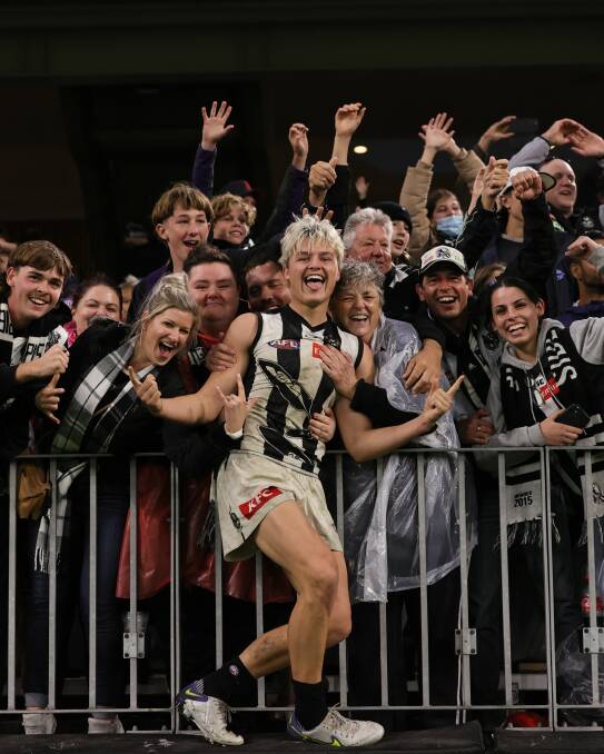 FAN FAVOURITE: Jack Ginnivan has found plenty of fans for his performances this season. Picture: Collingwood FC/Twitter