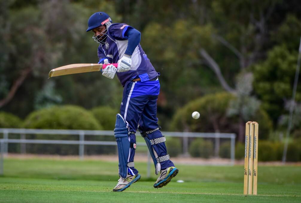 MAIN MAN: Riverside's Ramesh Sundra was in the thick of the action with bat and ball as the Blues beat Latrobe. Picture: Paul Scambler