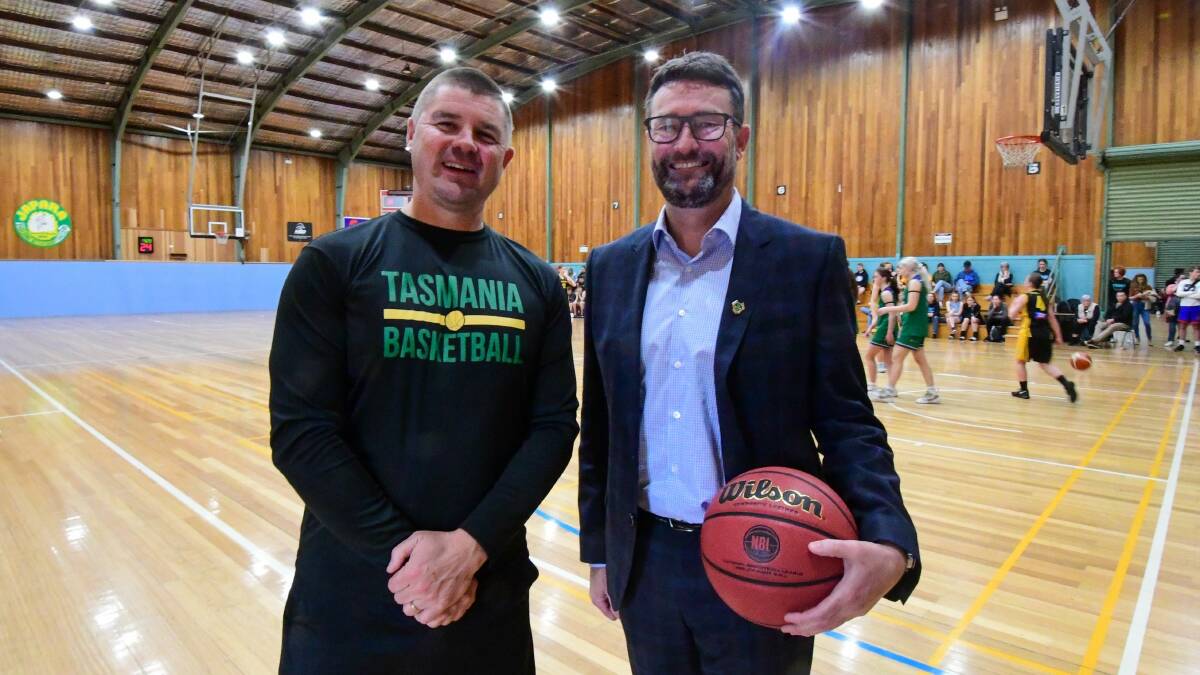 SUPPORT: Basketball Tasmania's Chris McCoy (left) and JackJumpers' Simon Brookhouse (right) have voiced their WNBL support. Picture: File