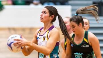 STAR SHOOTER: Ash Mawer underlined her status as one of the TNL's best shooters in the third Launceston derby. Pictures: Phillip Biggs