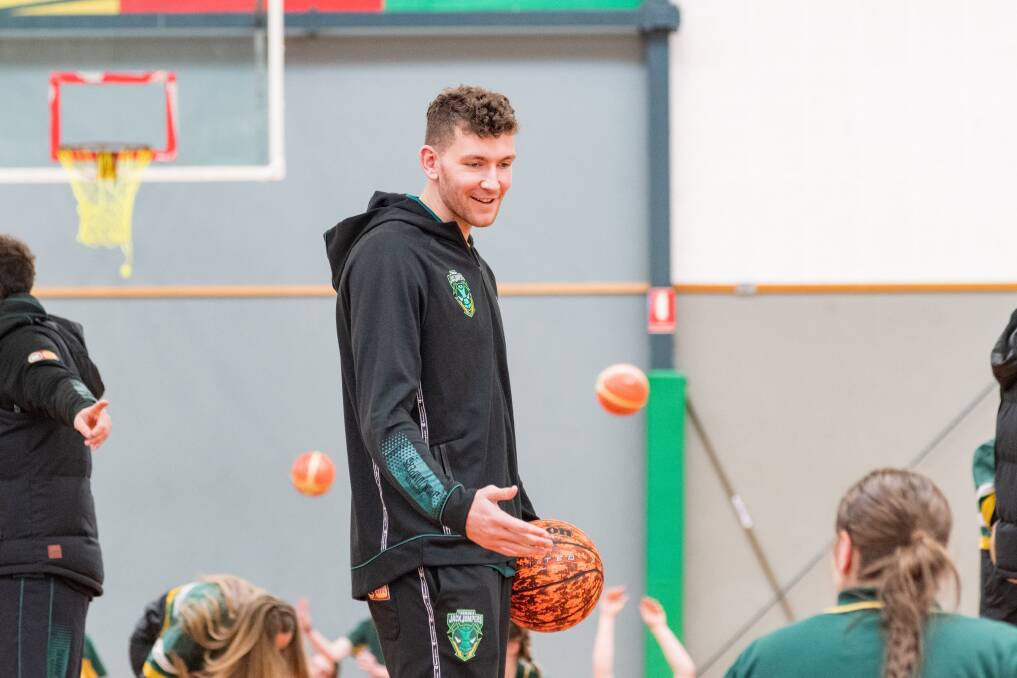 INVOLVEMENT: Tasmania JackJumpers' Will Magnay is hoping to maintain some involvement either on or off the court during the upcoming NBL Blitz. Picture: Phillip Biggs