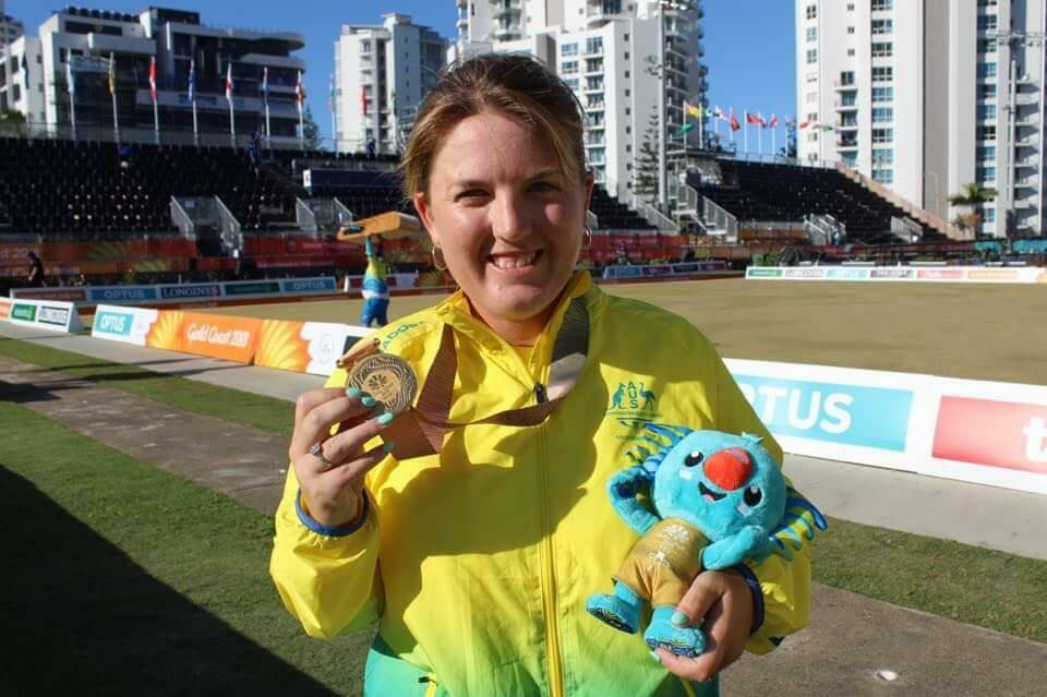 GOLDEN BOWLER: Rebecca Van Asch claimed two gold medals in her first ever Commonwealth Games at the Gold Coast in 2018. Picture: File