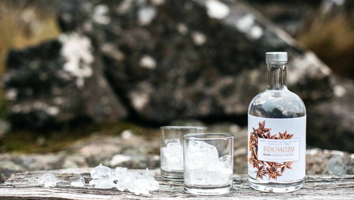 NEW OUZO: It is believed to be the first Tasmania ouzo. Picture: Melanie Kate Photography