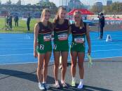 WINNERS ARE GRINNERS: Izzy Wing, Abbey Berlese and Charli Ross took out the podium spots in under-15 girls' combined event. Picture: Facebook