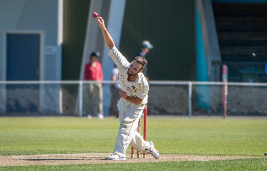 BRILLIANCE: Jono Chapman led Westbury's wicket-taking against Launceston on the second day of the grand final at NTCA No.1. Pictures: Paul Scambler