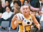ROLLING ON: Kendall Jones and the Northern Hawks remain unbeaten in the Tasmanian Netball League. Picture: Phillip Biggs
