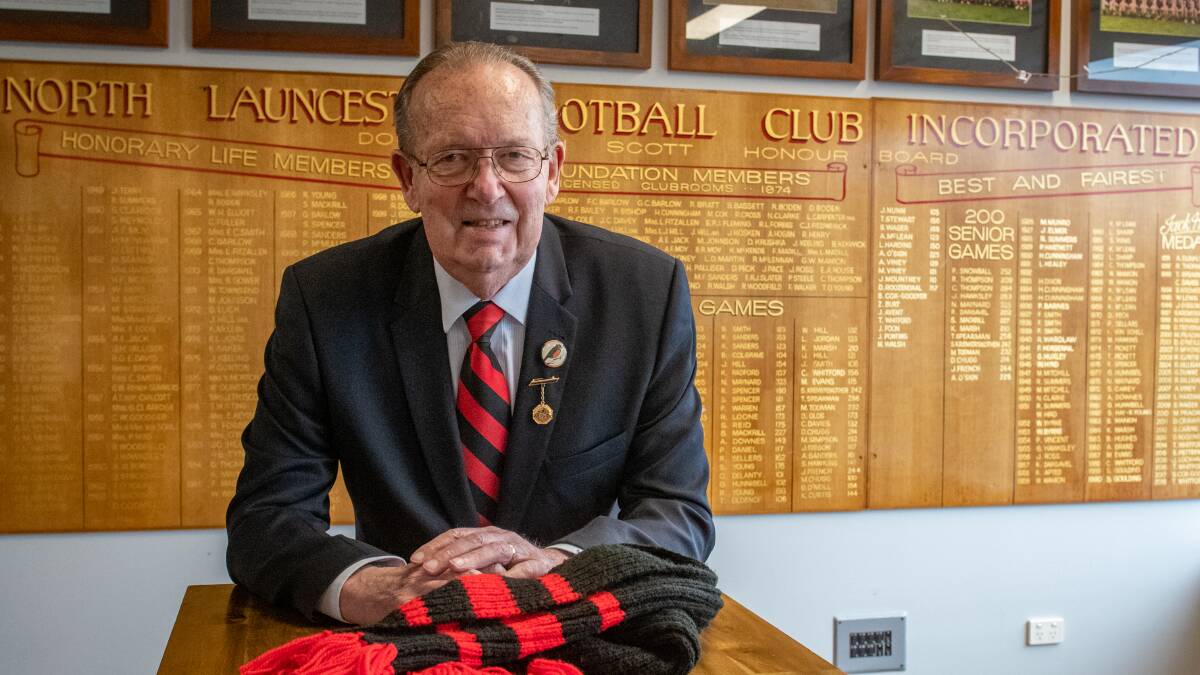TRUE SUPPORTER: Despite being a club legend of the North Launceston , Madill has remained a passionate Melbourne supporter. Picture: Paul Scambler