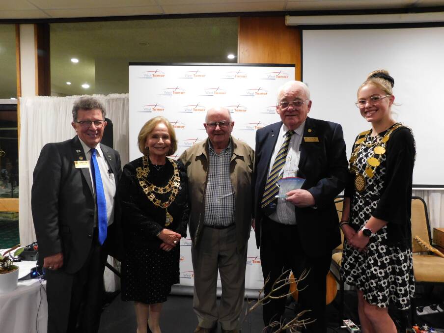 WINNERS: Volunteer Group of the Year Rotary Club of West Tamar, Mayor Christina Holmdahl and Youth Mayor Chloe White. Picture: Supplied
