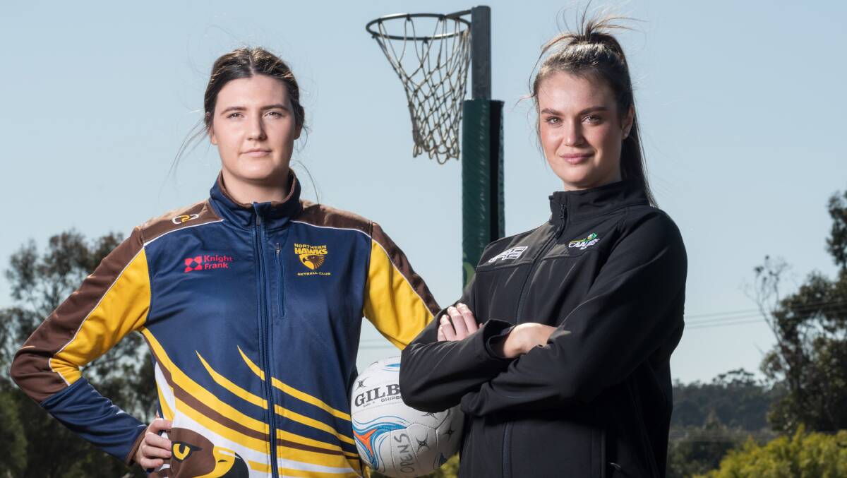 THANKS DAD: Northern Hawks captain Gemma Poke and Cavalier vice-captain Estelle Margetts praised the impact of their dads ahead of fathers day this weekend. Picture: Phillip Biggs