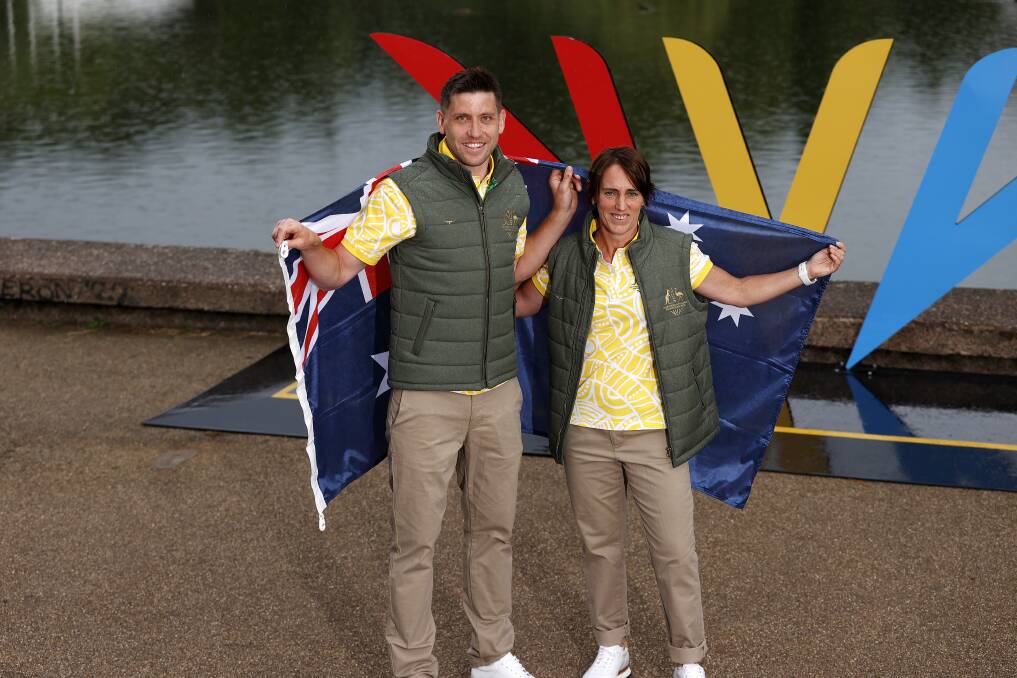NATIONAL HONOUR: Eddie Ockenden (left) will be Australia's flag bearer alongside Rachael Grinham (right) at the Commonwealth Games in Birmingham. Picture: Commonwealth Games Australia 