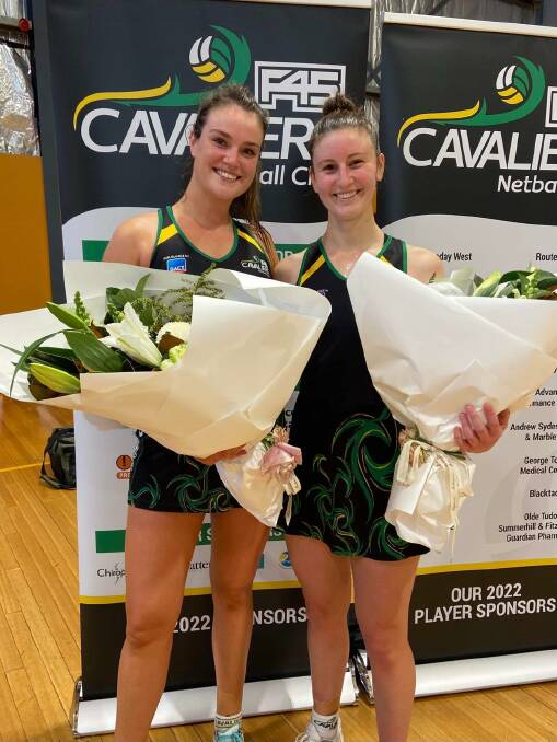 MILESTONES: Estelle Margetts and Dana Lester have been fixtures in the Cavaliers' recent premiership success. Picture: Cavaliers Facebook 
