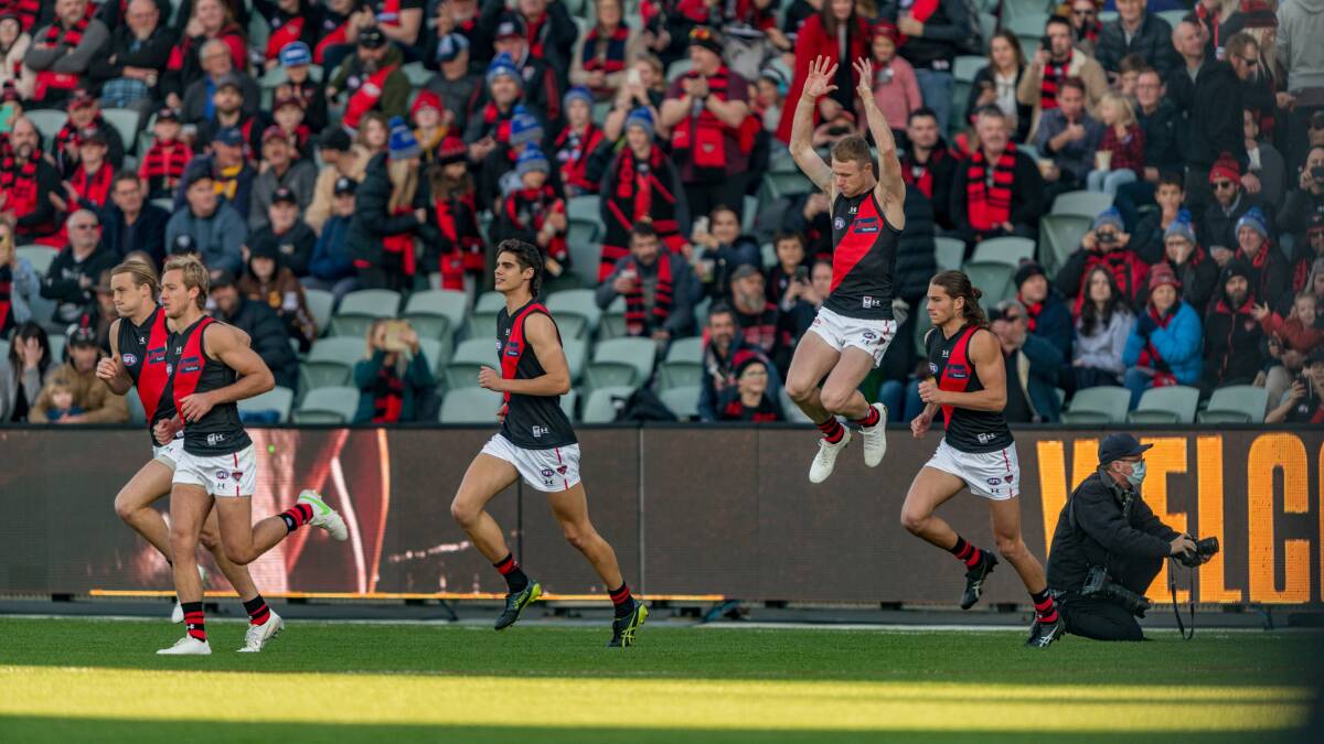 FINALS FOOTY: Essendon Bombers are headed back to Tasmania as part of the AFL finals series which is a first for the state. Picture: Phillip Biggs