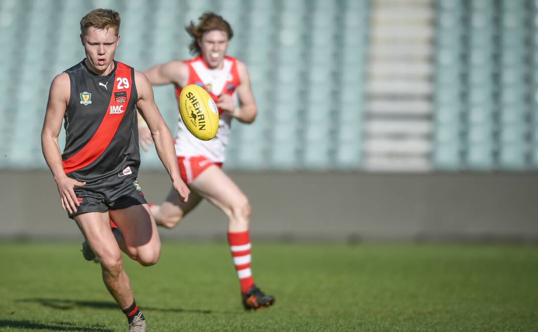 GAME TIME: Blade Sulzberger will play for the Bombers against Clarence in the development league preliminary final this weekend. Picture: Craig George 