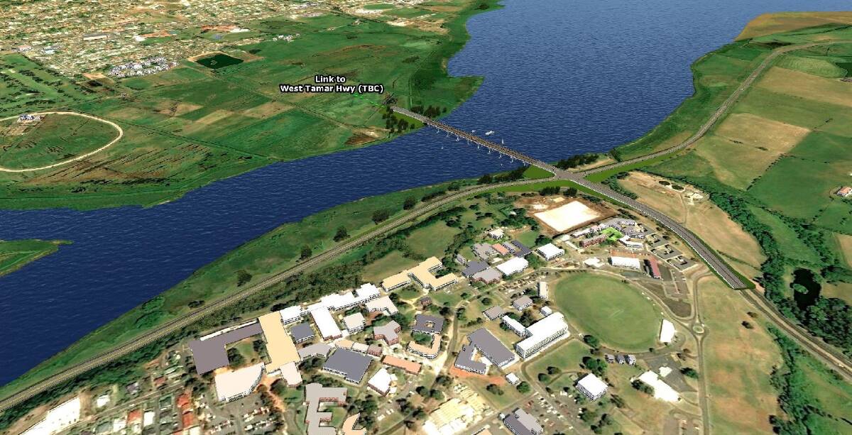 TAMAR BRIDGE: A digital rendering of a potential option for the Tamar Bridge project.