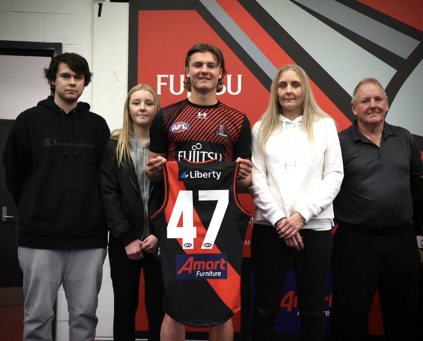 DEBUT DREAM: Jye Menzie made his debut for the Essendon Football Club against North Melbourne. Picture: Essendon FC Twitter