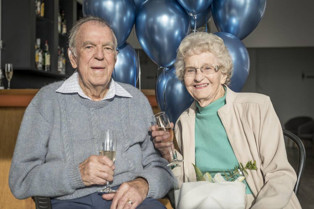HAPPY ANNIVERSARY: Geoff and Bethel Martin celebrated their 70th wedding anniversary in front of family and friends at the Tamar Yacht Club. Picture: Craig George