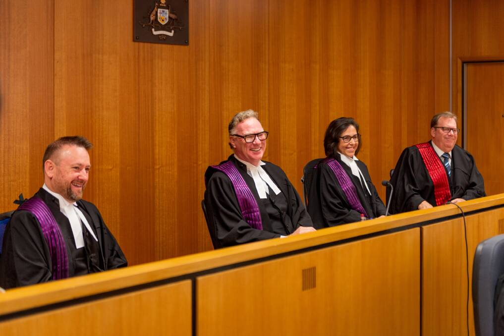 WELCOME: Judges Marcus Turnbull (left) and Sandra Taglieri (centre right) joined the Federal Circuit Court of Australia and were welcomed in Launceston. Picture: Phillip Biggs
