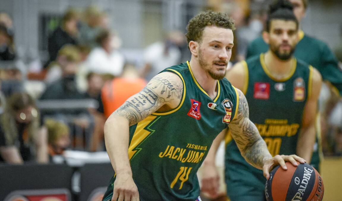 CHIEF DESTROYER: Josh Adams was at his attacking best against the Breakers as he led the scoring for the JackJumpers. Picture: Craig George
