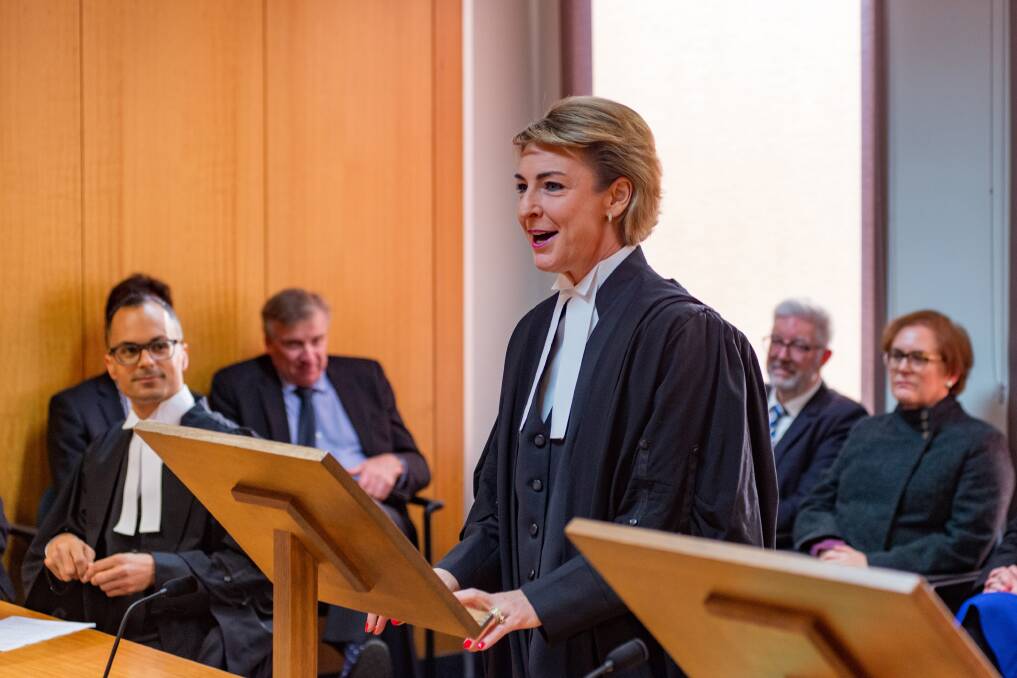 PRAISE: Federal Attorney-General Michaelia Cash welcomed Judge Michael Turnbull and Judge Sandra Taglieri to the Federal Circuit Court of Australia. Picture: Phillip Biggs 