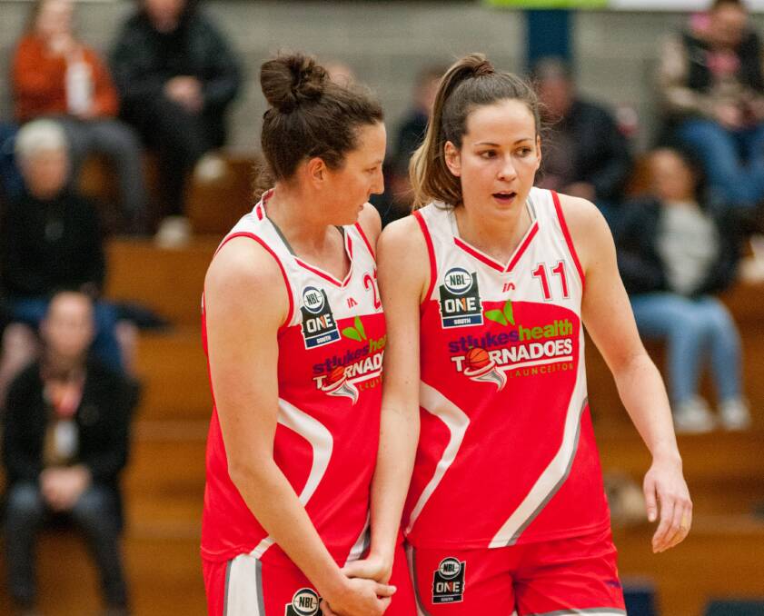 STAR POWER: Kelsey Griffin and Keely Froling will be reunited as teammates for the upcoming NBL1 season at the Launceston Tornadoes. Picture: Phillip Biggs