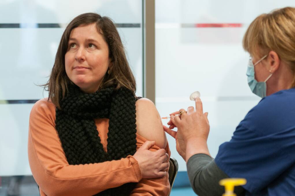 VACCINATED: St.Giles offered unvaccinated staff members a Pfizer vaccine as part of a workplace initiative to boost vaccine numbers. Picture: Phillip Biggs