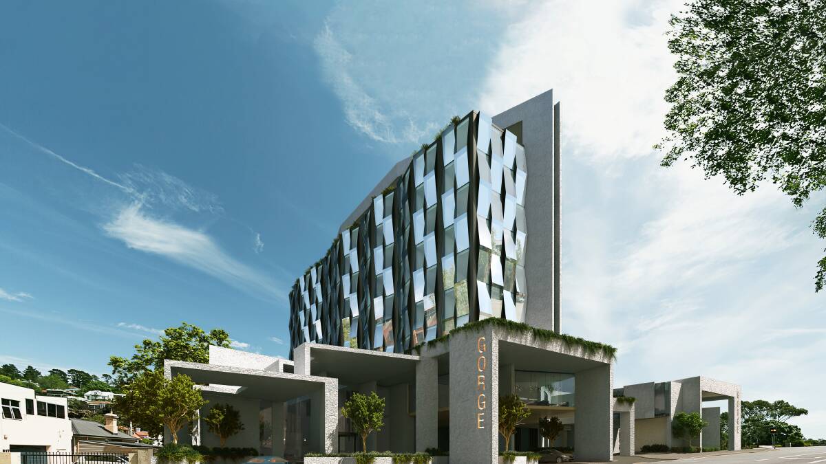 The proposed Gorge Hotel displayed in a digital rendering. Picture: File.