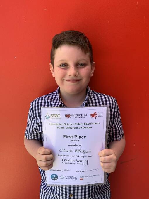 Charlie took home first place for his creative cartoon. Picture: Supplied
