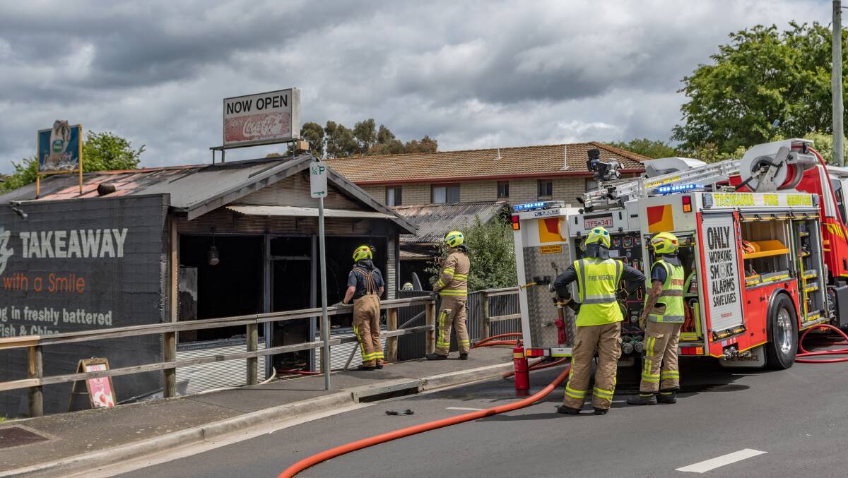 INFERNO: Seaz Takeaway was destroyed by an accidental blaze. Picture: Phillip Biggs