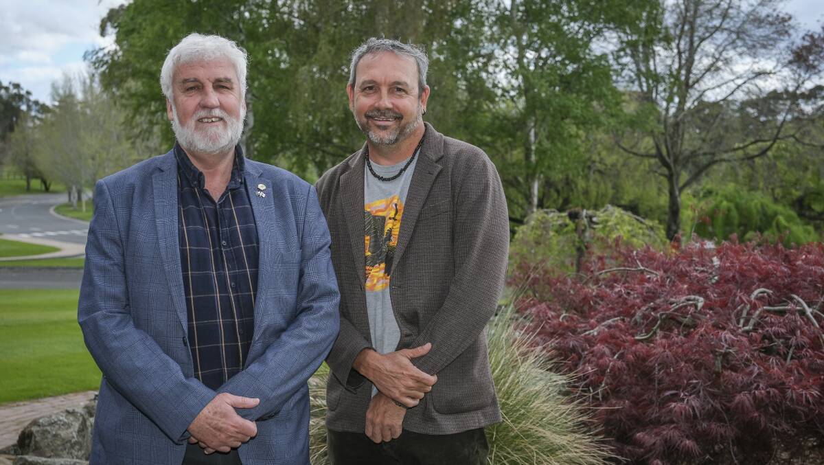 Forestry Australia President Bob Gordon and Co-founder of the Firesticks Alliance Victor Steffensen. Picture: Craig George