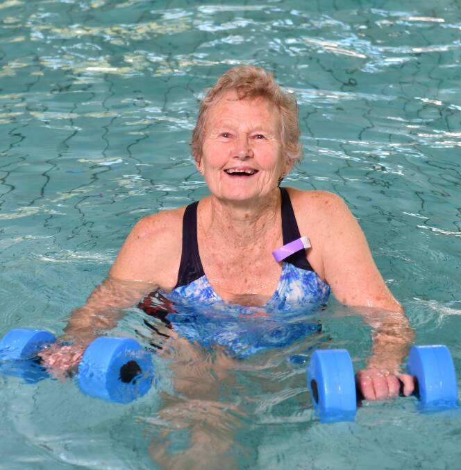 MAUREEN RAWDING: A six-day-a week fitness regime of swimming and exercise. Photo: Brodie Weeding