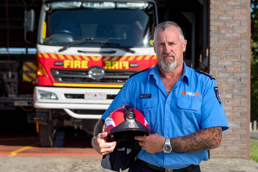 OPEN CALL: TFS Beaconsfield Fire Brigade chief Todd Russell. Picture: Phillip Biggs 