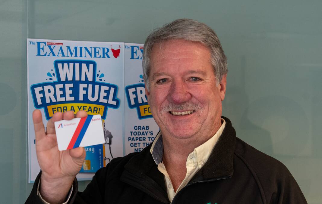 WINNER: Peter Murphy of Launceston with his fuel card. Picture: Paul Scambler