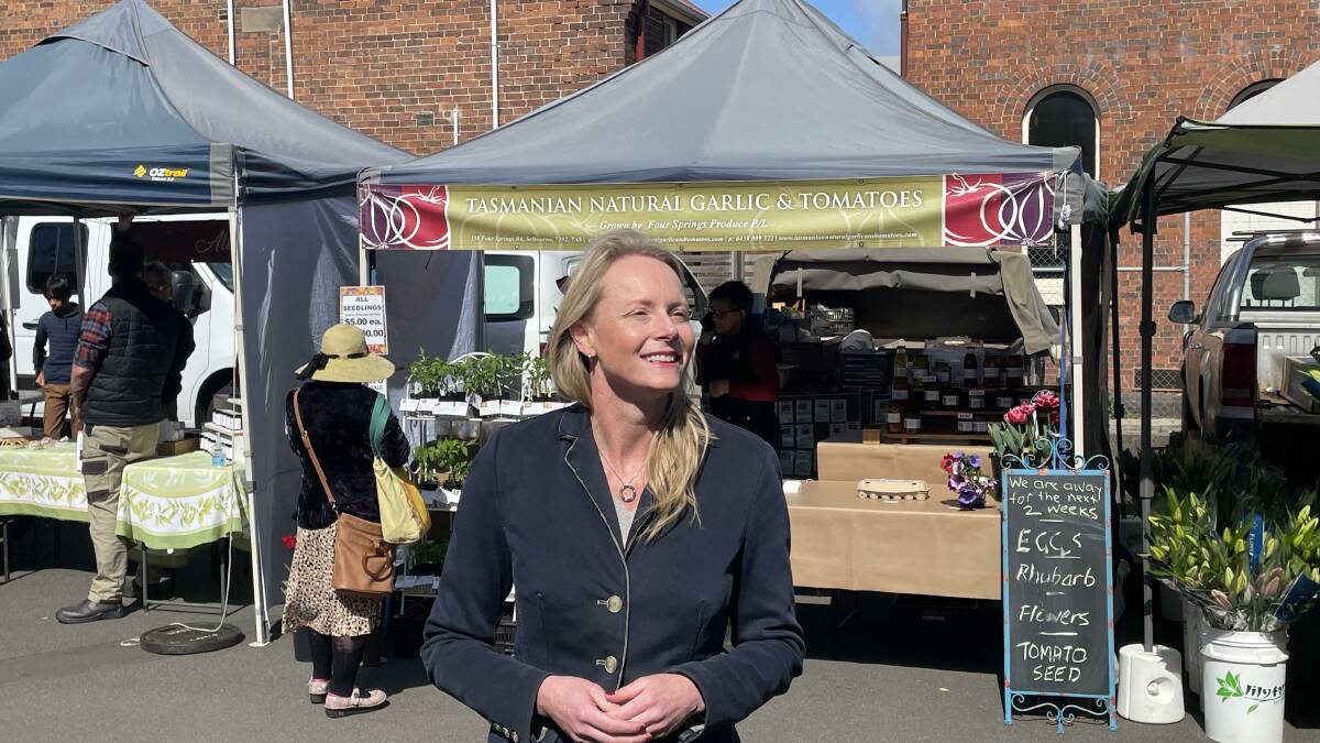 GRANTED: Sarah Courtney at the launceston Harvest Markets. Picture: Andrew Chounding 
