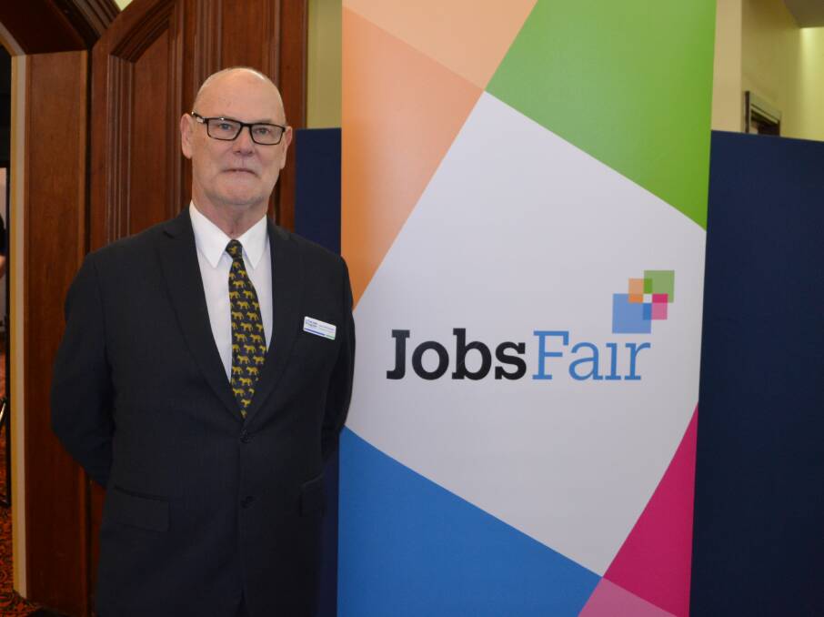 HIRED: James McCormack at the Launceston Jobs Fair. Picture: Andrew Chounding