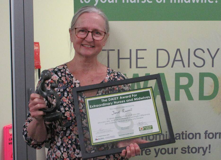 DAISY: Janet Russell after winning the Daisy Award. Picture: Supplied 