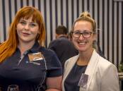 Finalist: Jade Locking, from Grange Resources, who is up for an award, and Jess Jansz, from TMEC, at at the launch of the Women in Resources & Manufacturing Tasmania Awards 2022. Picture: Supplied.