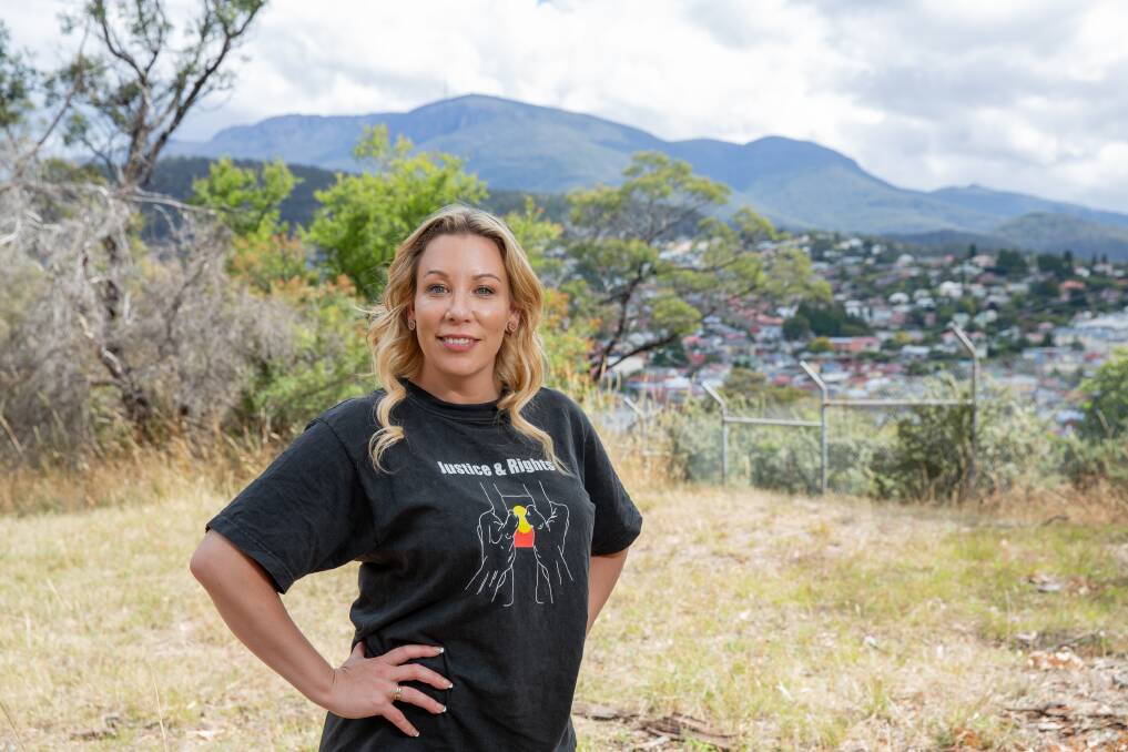 Protest goes digital: Tasmanian Aboriginal Centre campaign manager Nala Mansell. Picture: Supplied.