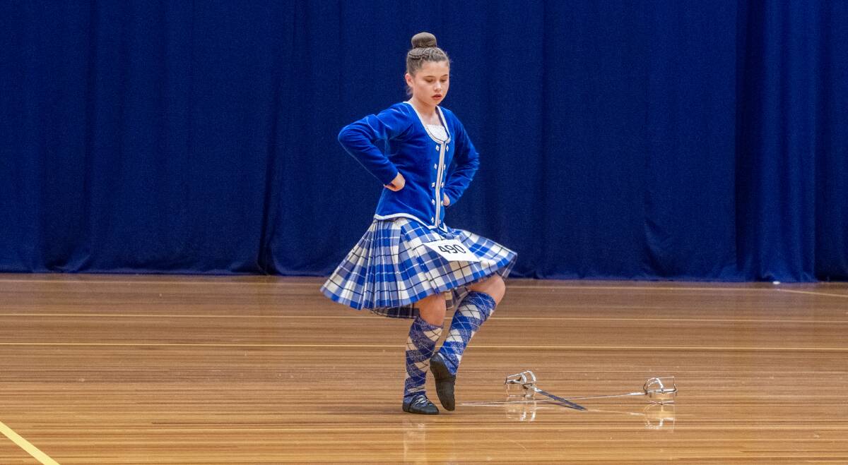 Evie Edwards of South Australia at the Champion of Champions Highland Dancing event