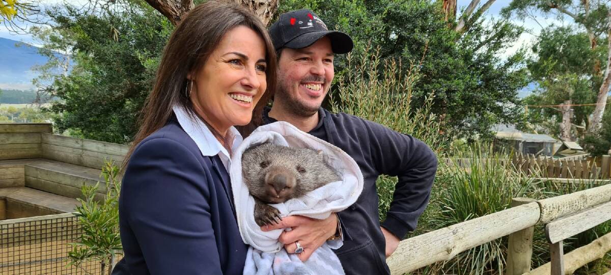 Jo Palmer at Bonorong Wildlife Santuary. Picture: Supplied 