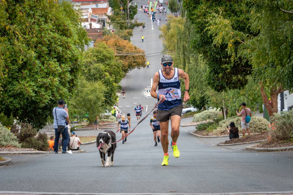 WINNERS: Matthew Zegveld and his dog Max of Launceston took out the pet race. Pictures: Paul Scambler 