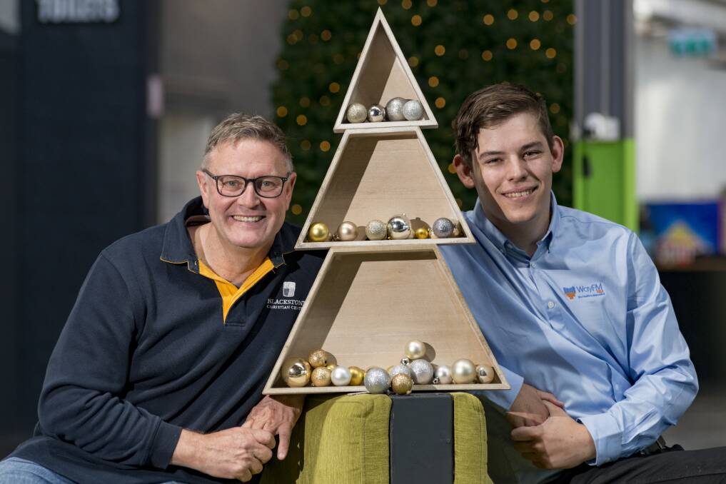 XMAS EVENT: WayFM chairman Scott Hudson and sales and account manager Toby Strochnetter ahead of the festival. Picture: Phillip Biggs