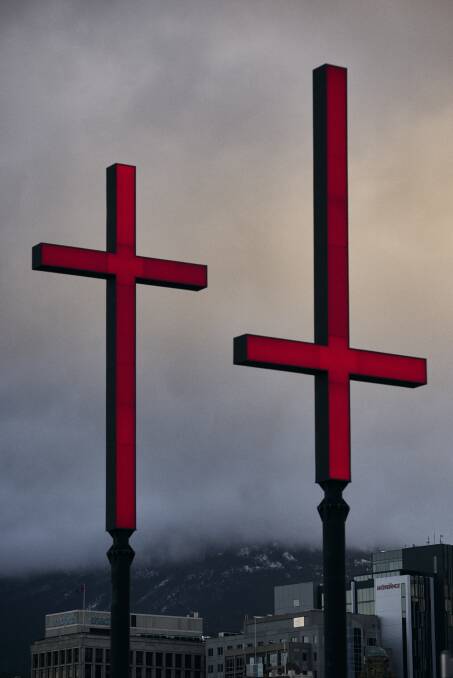 Dark Mofo Crosses. Picture: Rémi Chauvi.