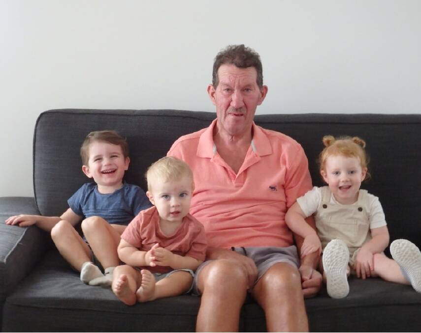 Pete Thomson, pictured with his three grandchildren, lost his fight with MND in early May. 