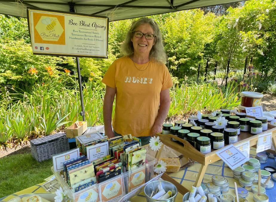THE BEE'S KNEES: Rosemary Calder of Bee Blest Apiary at the Clifford Craig Garden Fete in Lilydale. Picture: Nikita McGuire 
