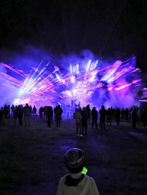 BRIGHT LIGHTS: Bicheno is being lit up this winter with a laser show on display. Picture: Supplied 