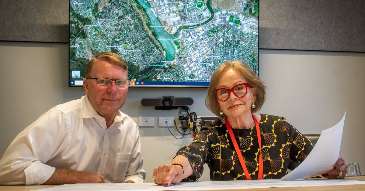 West Tamar general manager Rolph Vos, with mayor Christina Holmdahl, the latter of which voted against Cr Kearney's motion on Tuesday. Picture: Paul Scambler